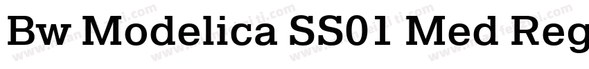 Bw Modelica SS01 Med Regular字体转换